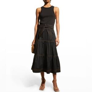 Veronica Beard Austyn Mixed Media Sleeveless Long Midi Maxi Dress NWT